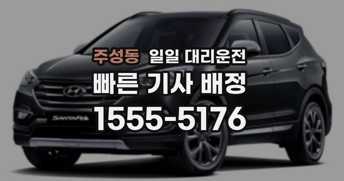 주성동 일일 대리운전
