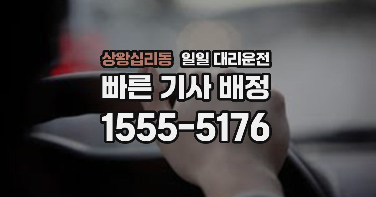 상왕십리동 일일 대리운전