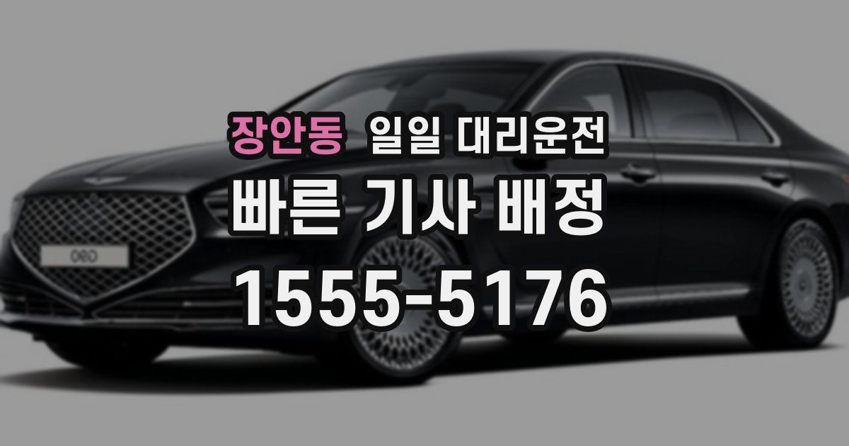 장안동 일일 대리운전