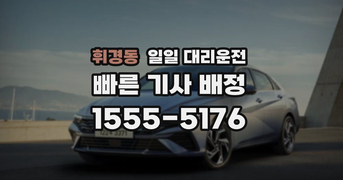 휘경동 일일 대리운전