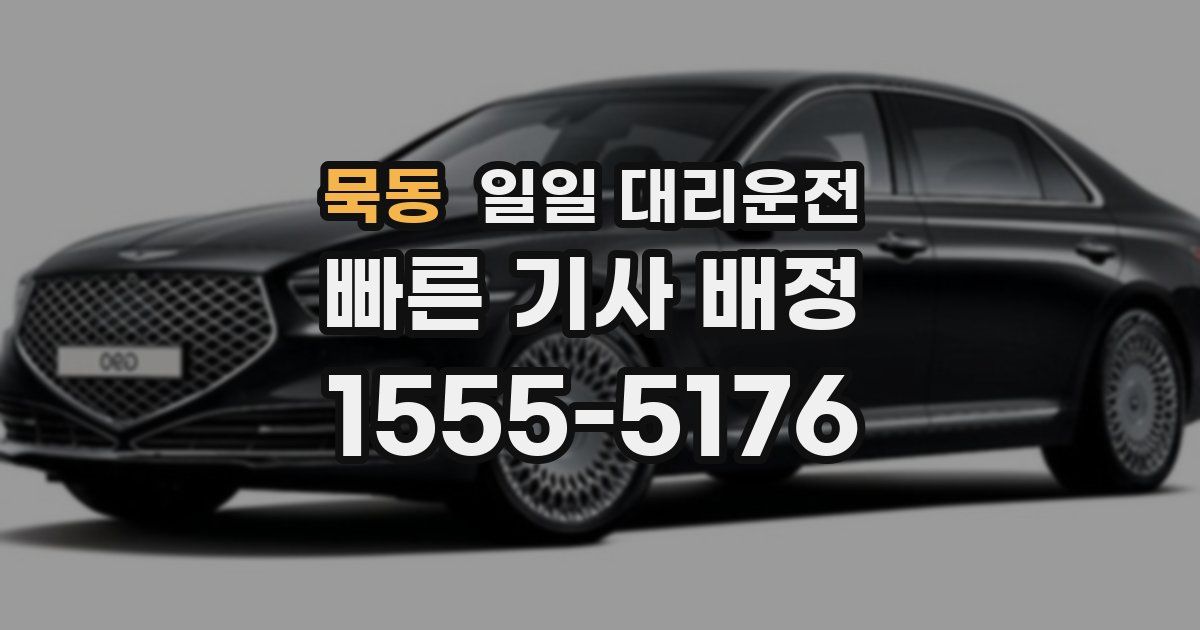 묵동 일일 대리운전
