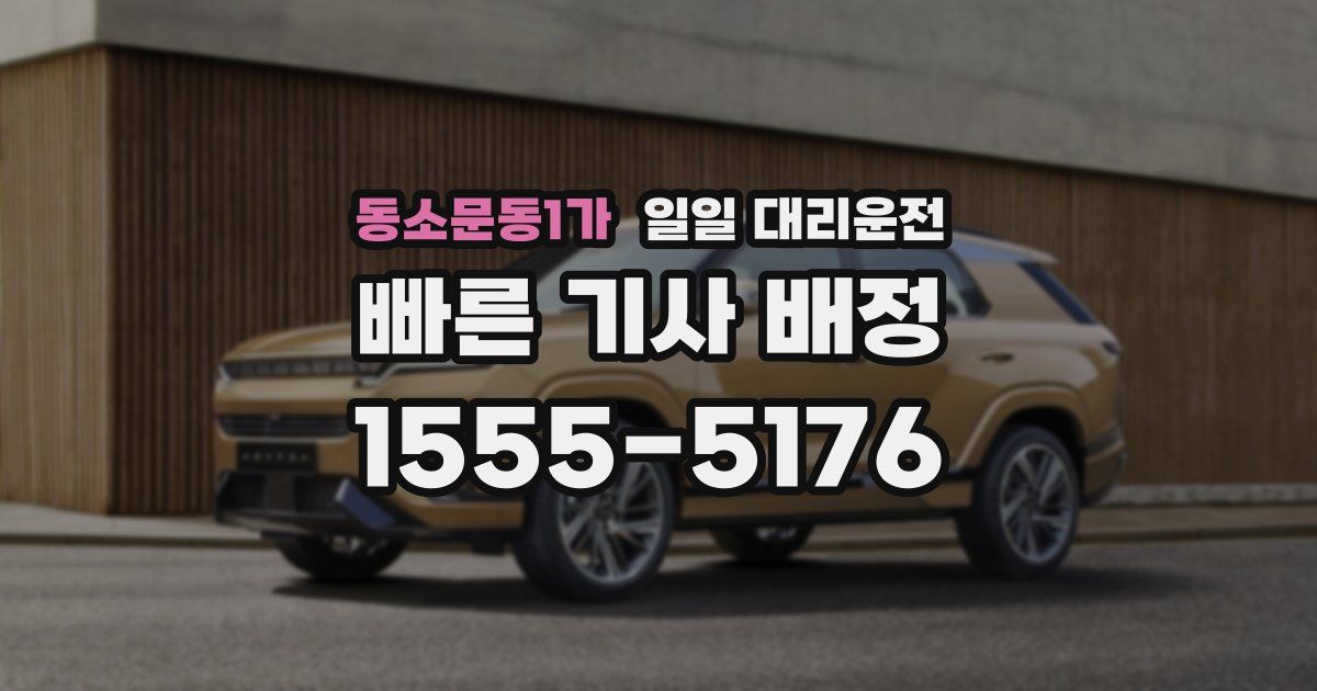 동소문동1가 일일 대리운전