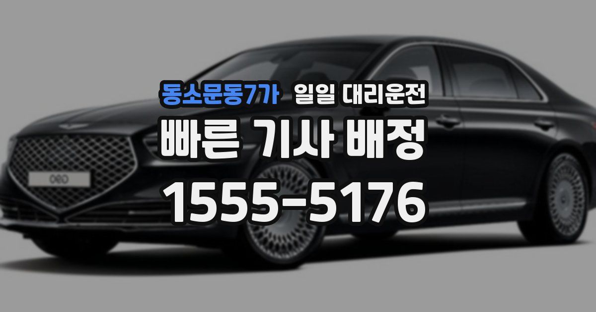 동소문동7가 일일 대리운전
