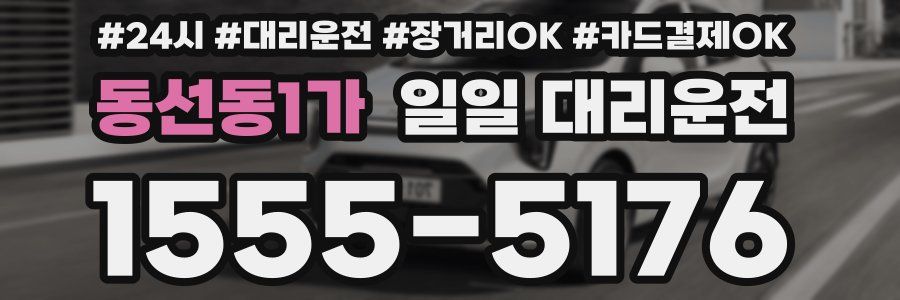 동선동1가 일일 대리운전