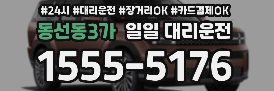 동선동3가 일일 대리운전