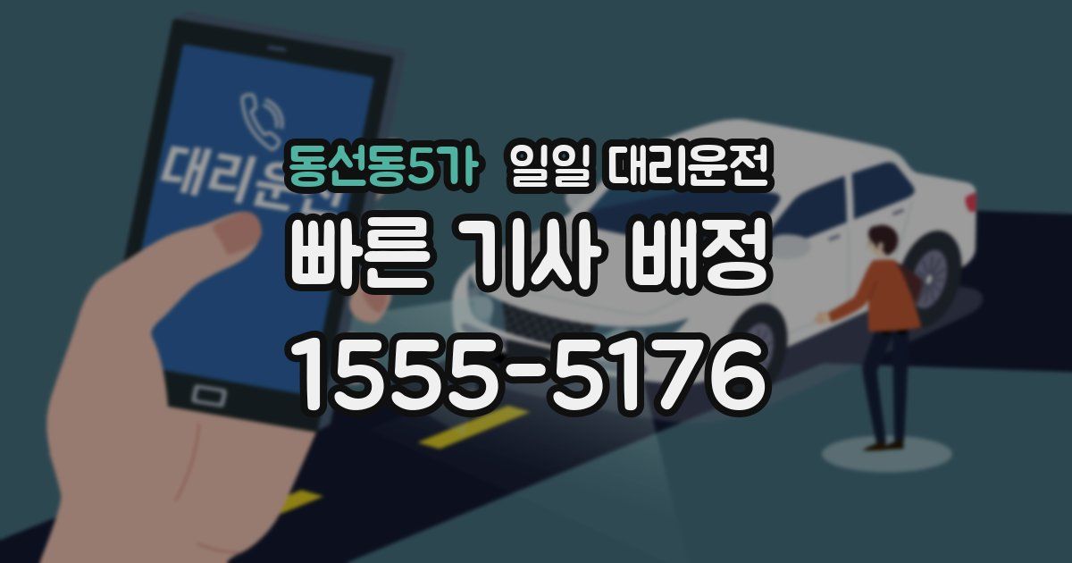 동선동5가 일일 대리운전