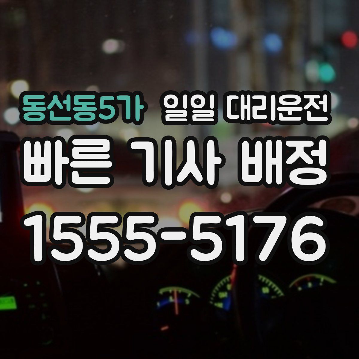 동선동5가 일일 대리운전