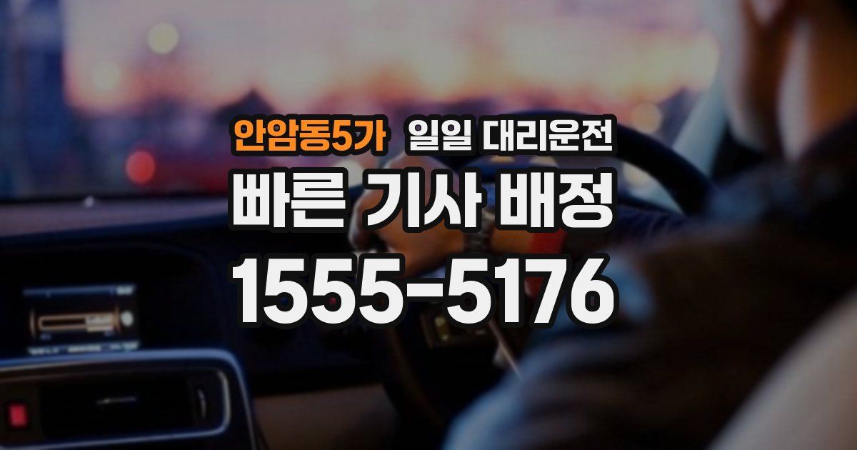 안암동5가 일일 대리운전