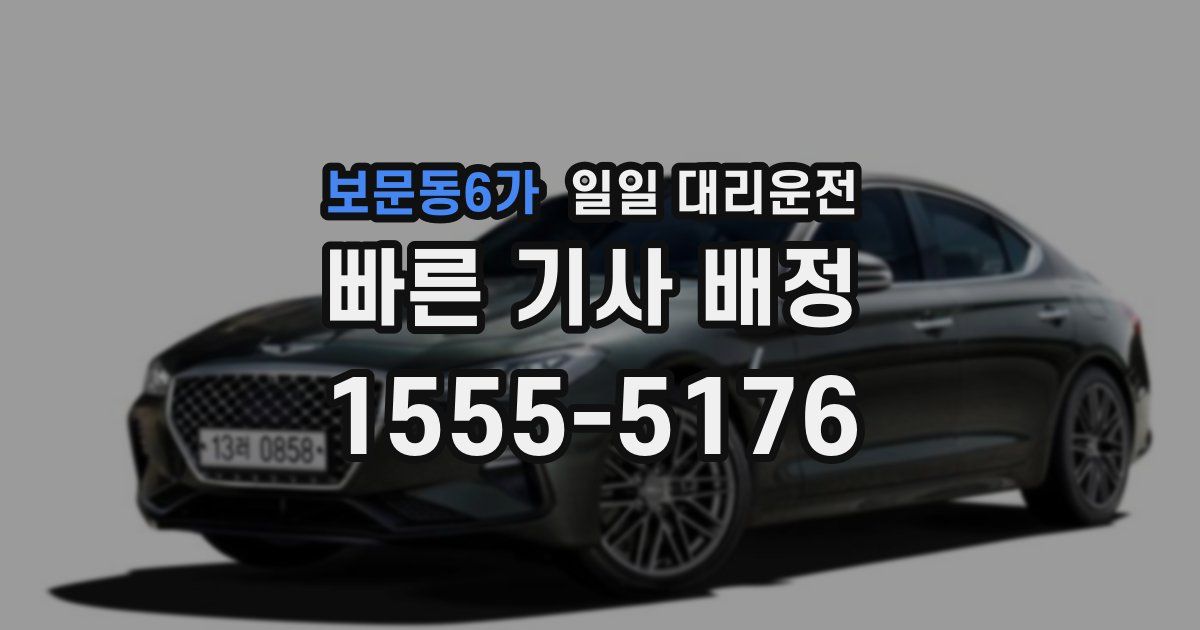 보문동6가 일일 대리운전