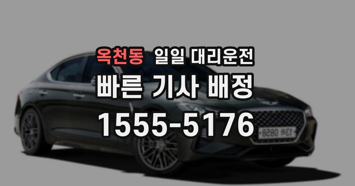 옥천동 일일 대리운전