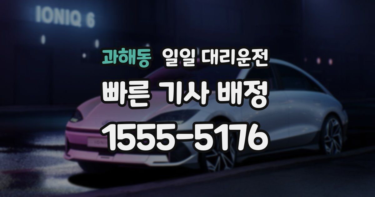 과해동 일일 대리운전