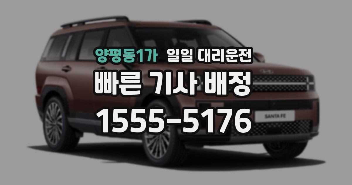 양평동1가 일일 대리운전