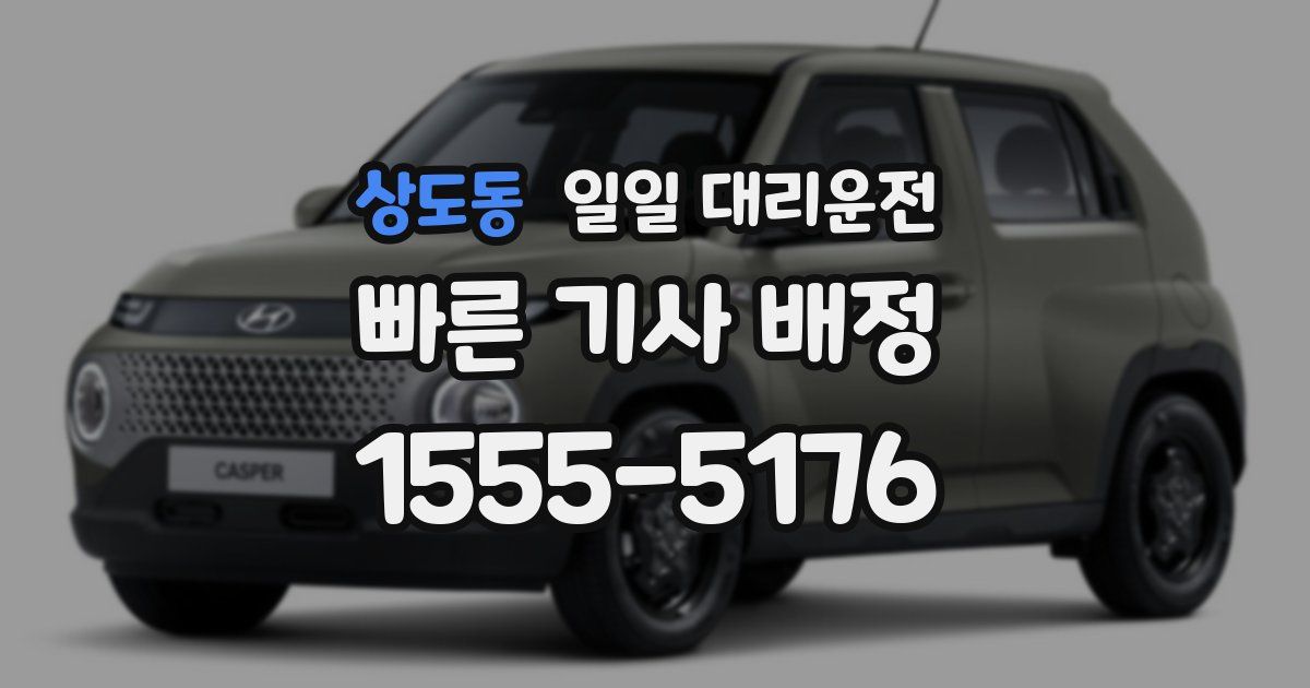 상도동 일일 대리운전