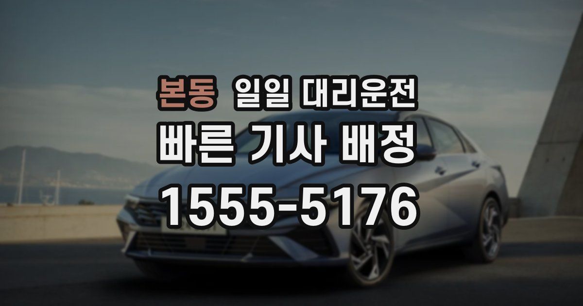 본동 일일 대리운전