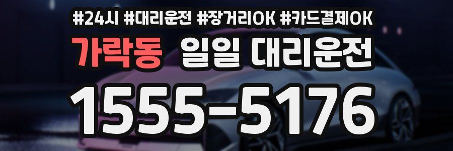 가락동 일일 대리운전
