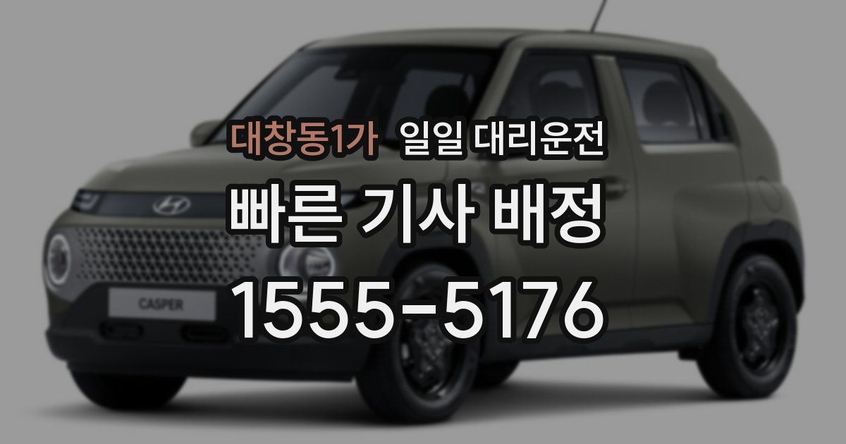 대창동1가 일일 대리운전