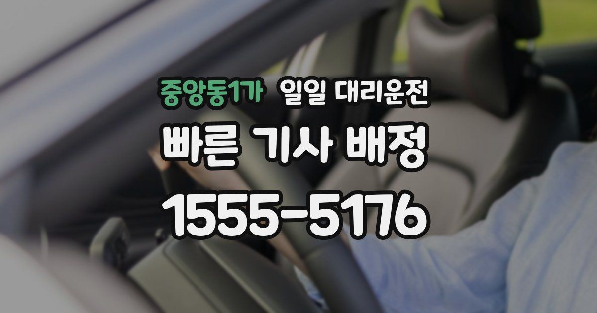 중앙동1가 일일 대리운전
