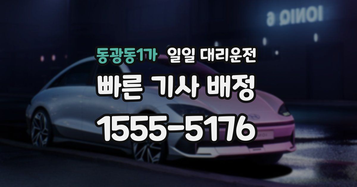 동광동1가 일일 대리운전