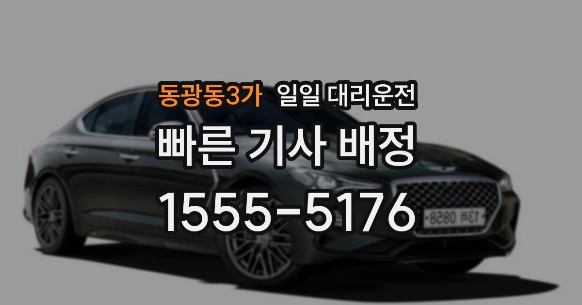 동광동3가 일일 대리운전