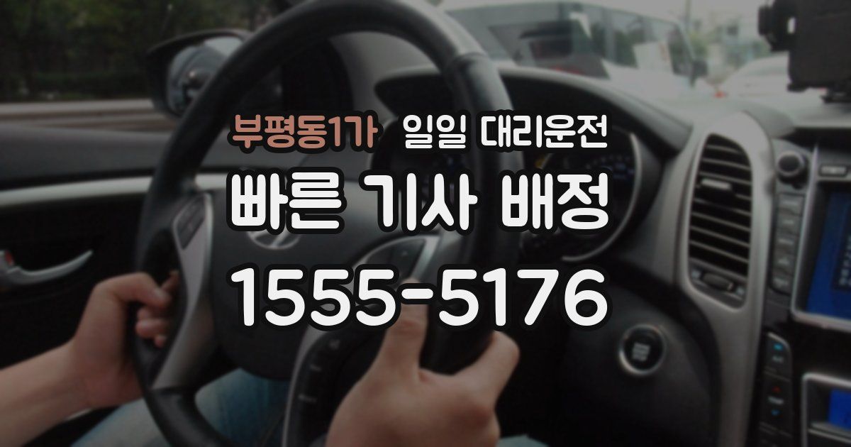부평동1가 일일 대리운전