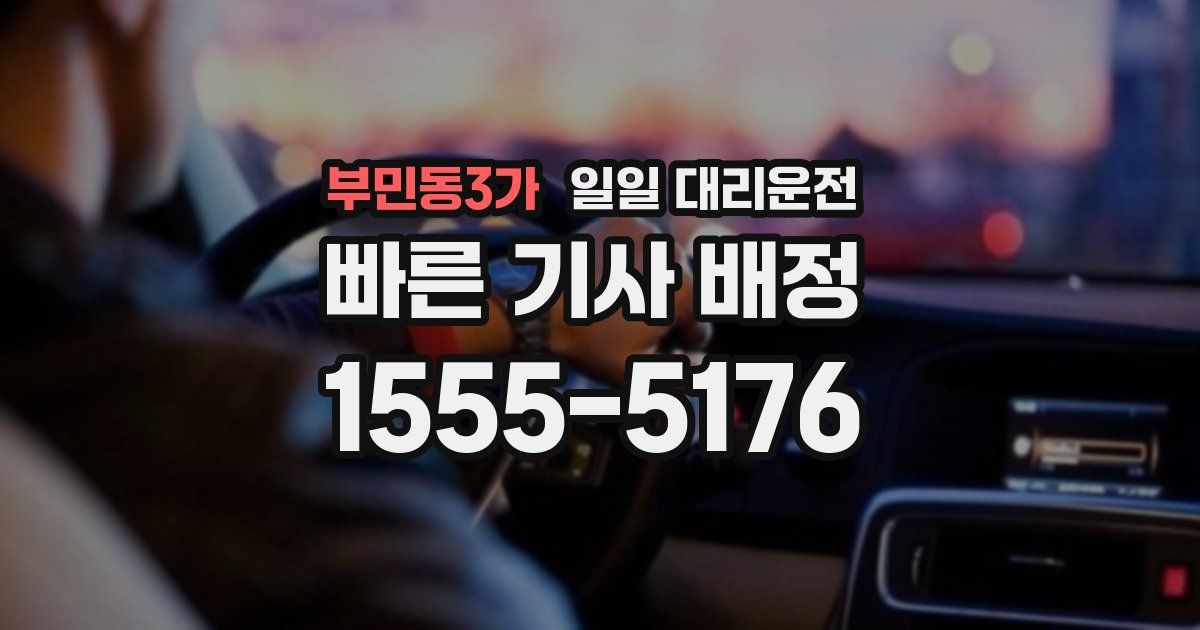 부민동3가 일일 대리운전