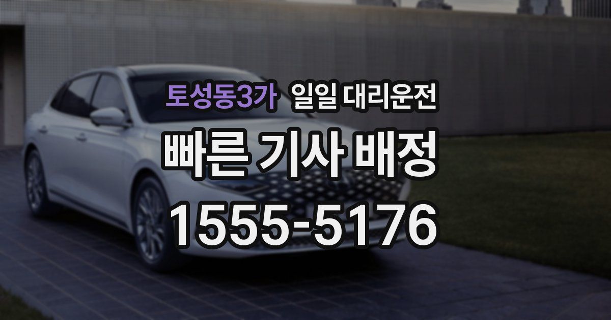 토성동3가 일일 대리운전