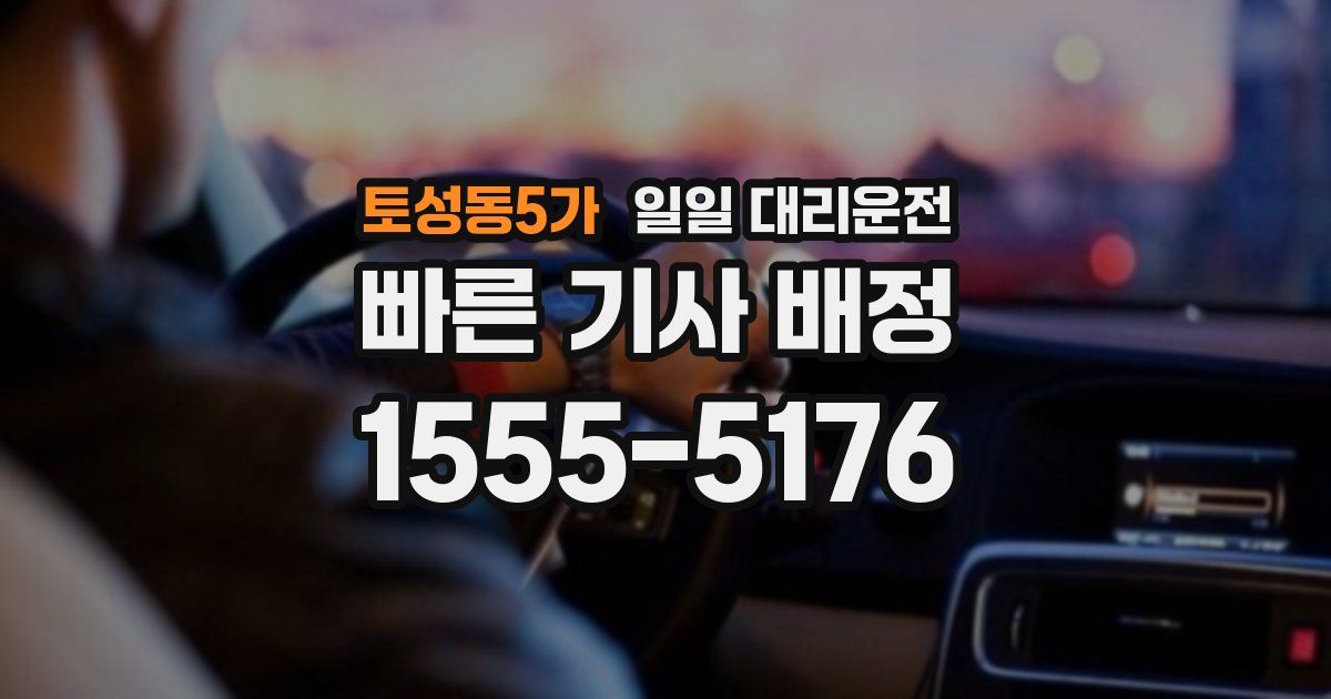 토성동5가 일일 대리운전