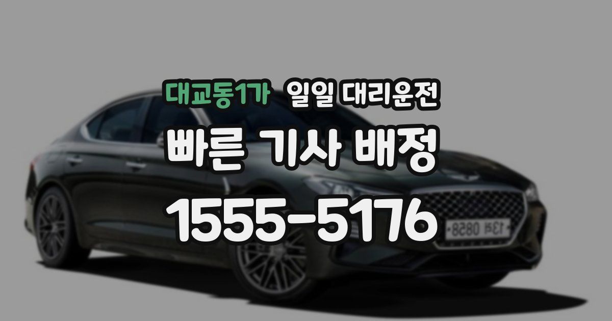 대교동1가 일일 대리운전