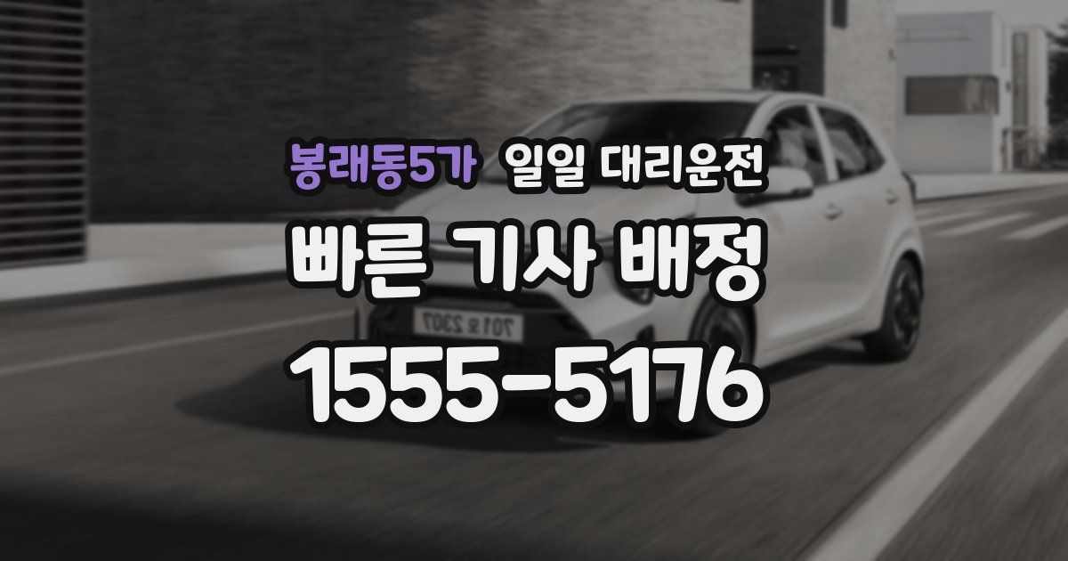 봉래동5가 일일 대리운전
