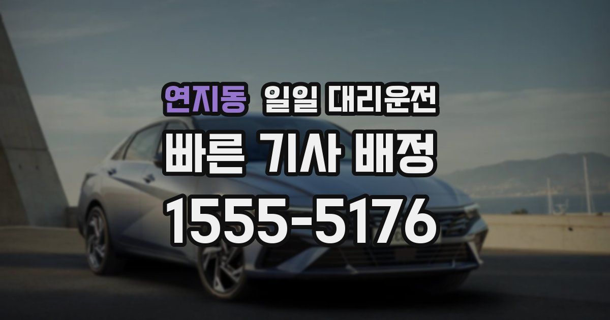 연지동 일일 대리운전