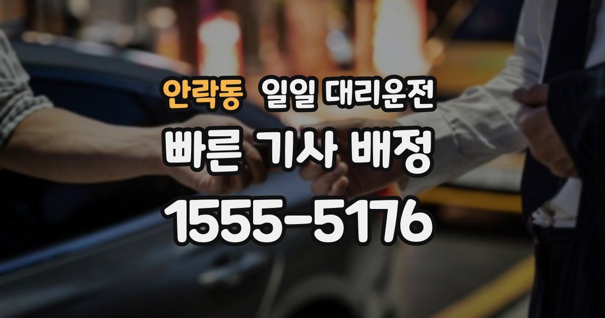 안락동 일일 대리운전
