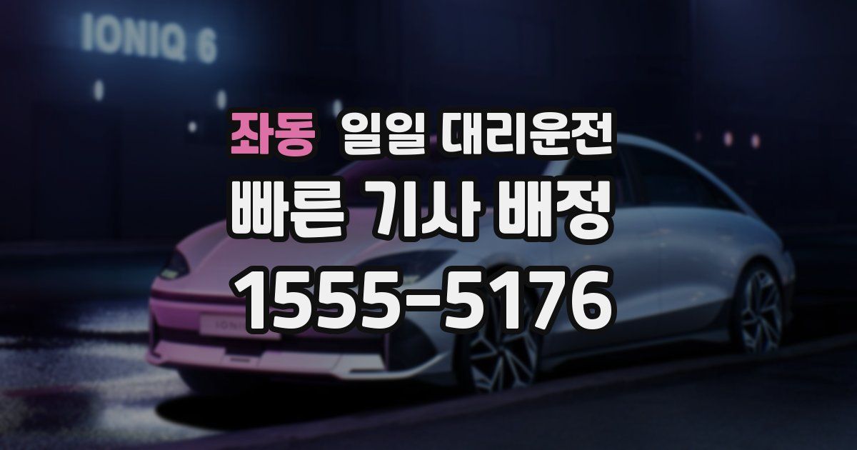 좌동 일일 대리운전