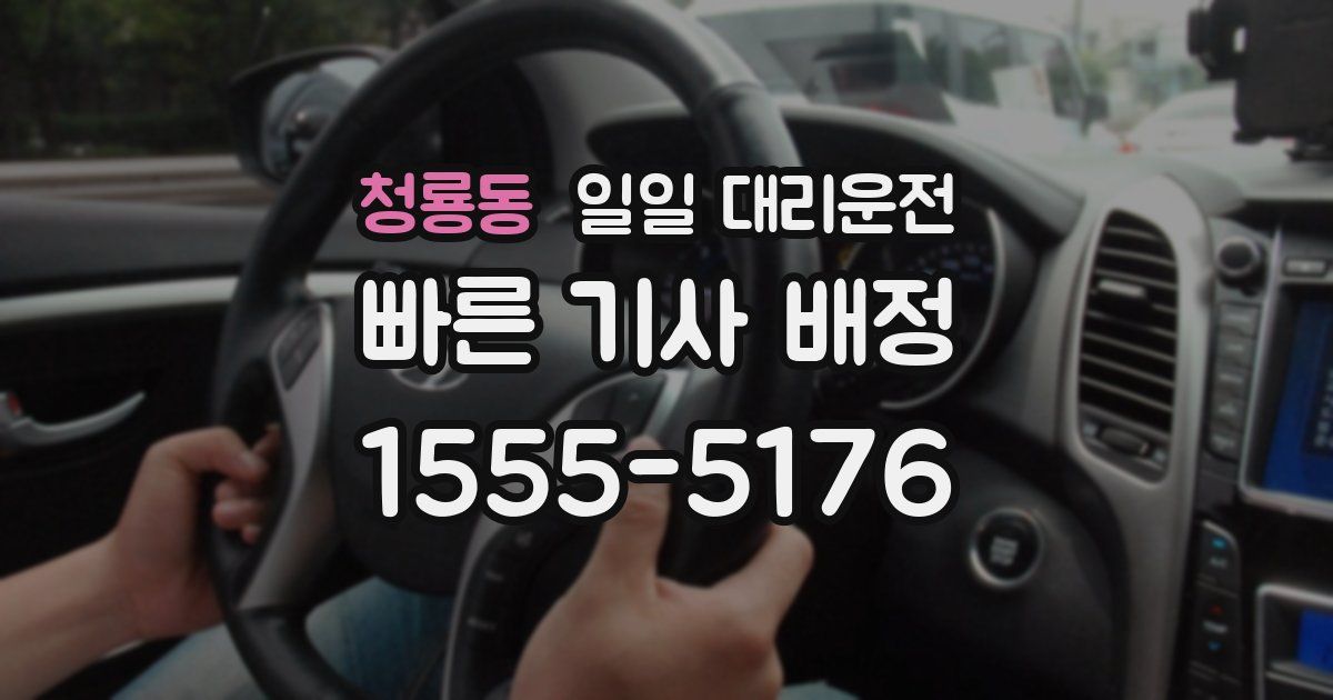 청룡동 일일 대리운전