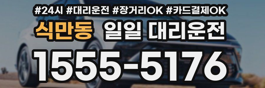 식만동 일일 대리운전
