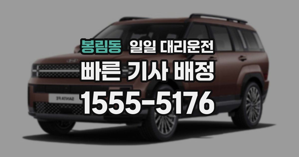 봉림동 일일 대리운전