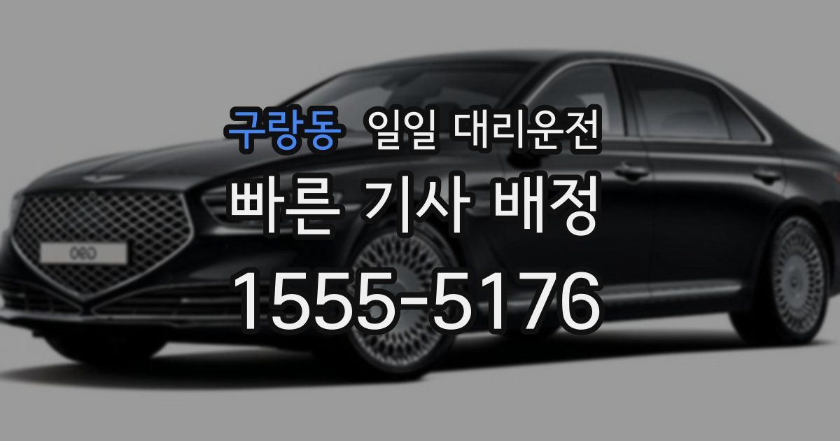 구랑동 일일 대리운전