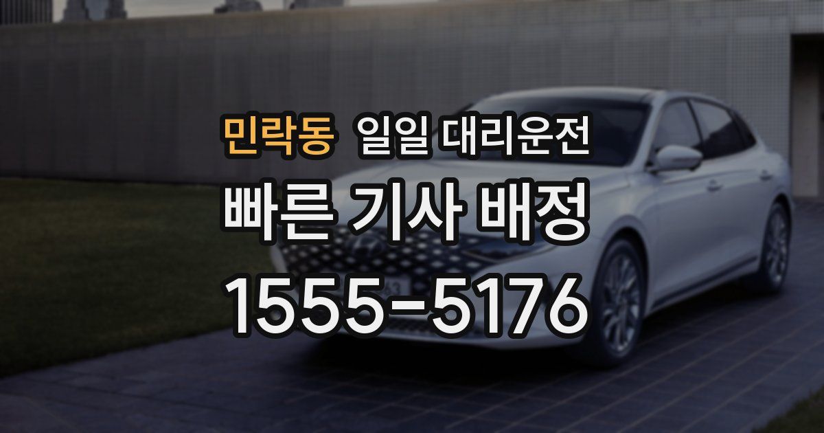 민락동 일일 대리운전