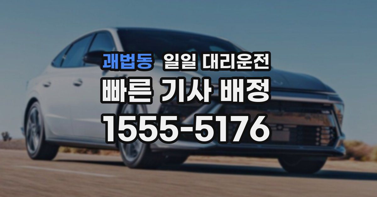괘법동 일일 대리운전