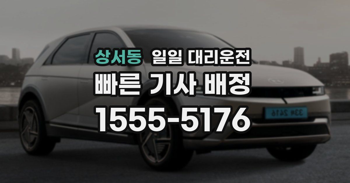 상서동 일일 대리운전