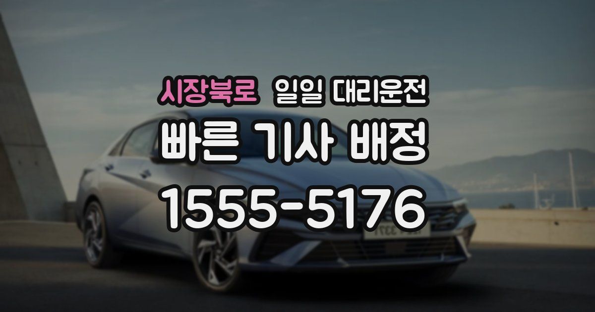 시장북로 일일 대리운전