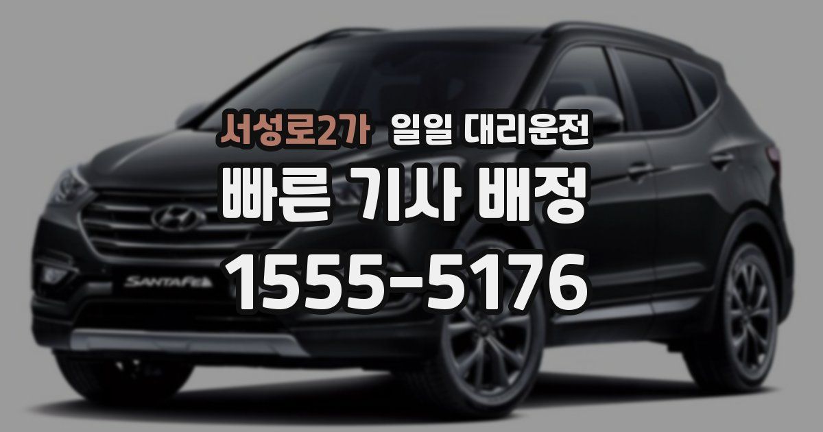 서성로2가 일일 대리운전