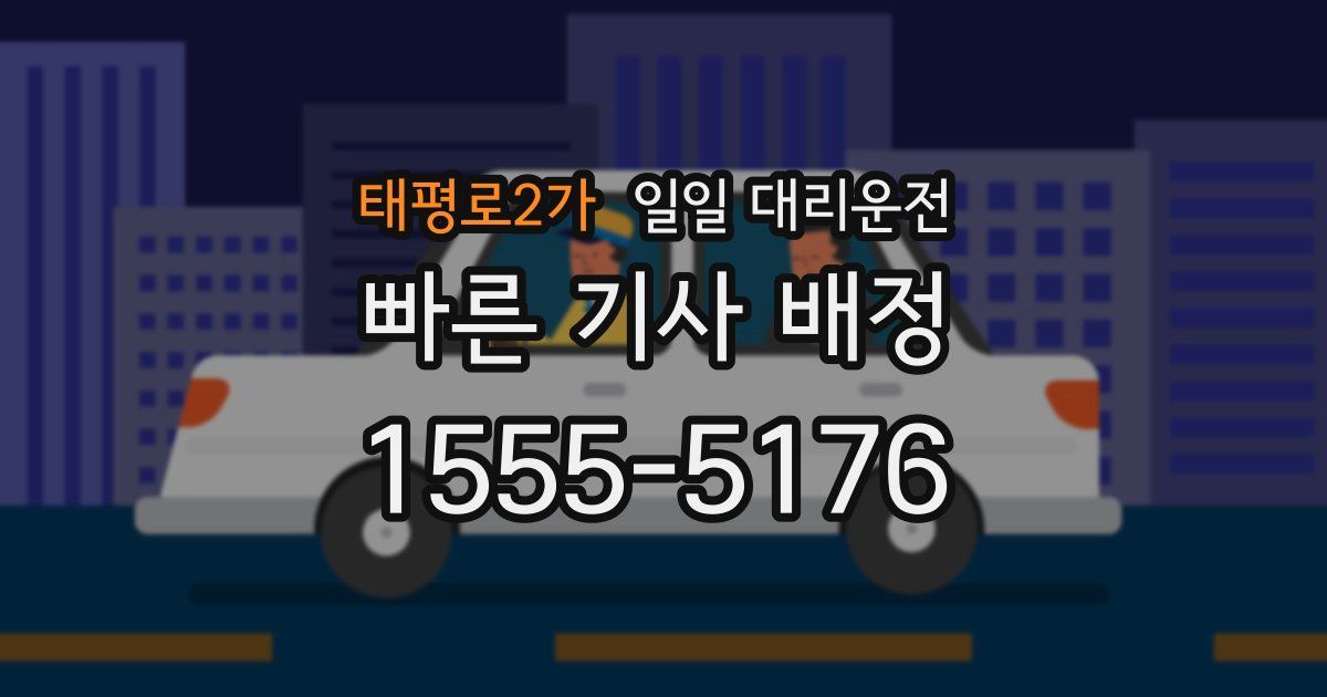 태평로2가 일일 대리운전