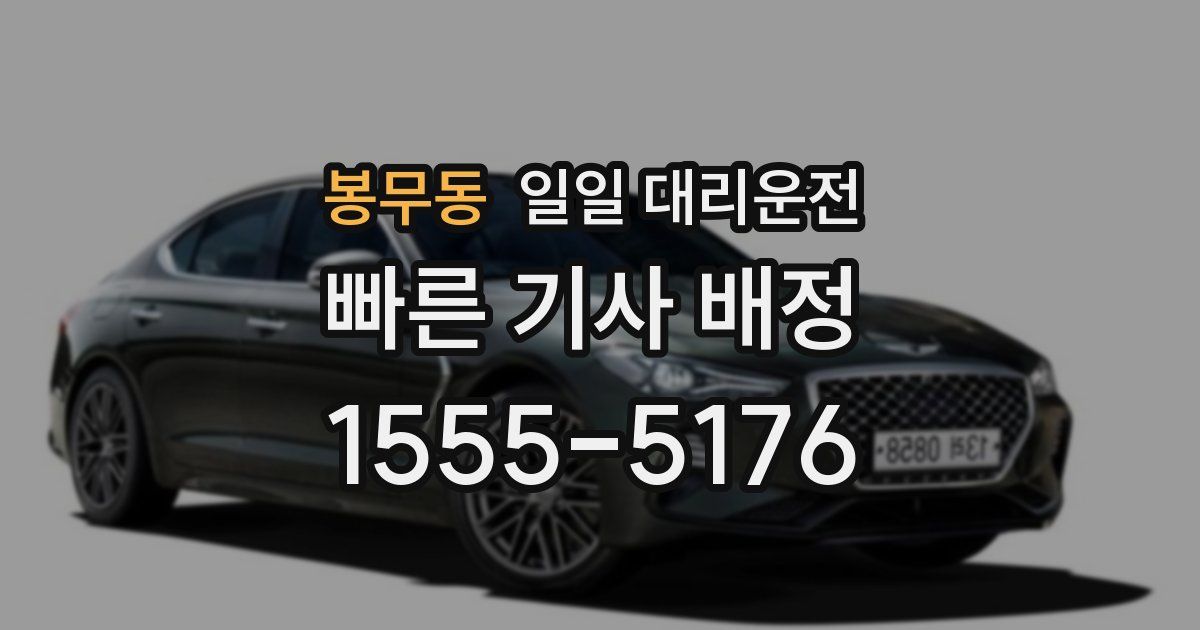 봉무동 일일 대리운전
