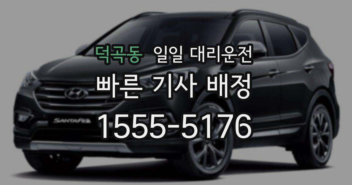 덕곡동 일일 대리운전