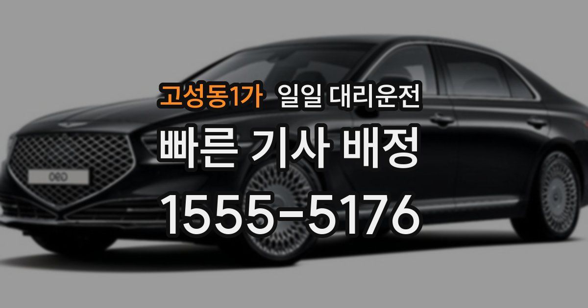 고성동1가 일일 대리운전