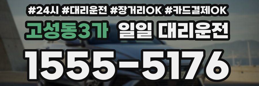 고성동3가 일일 대리운전