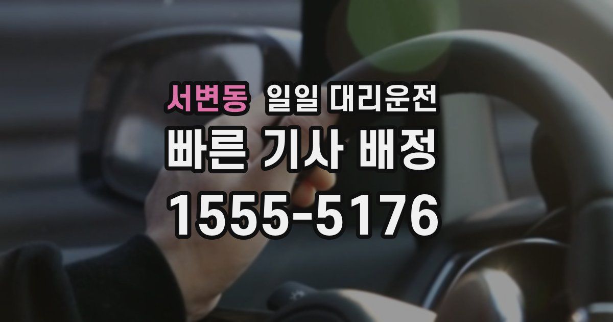 서변동 일일 대리운전
