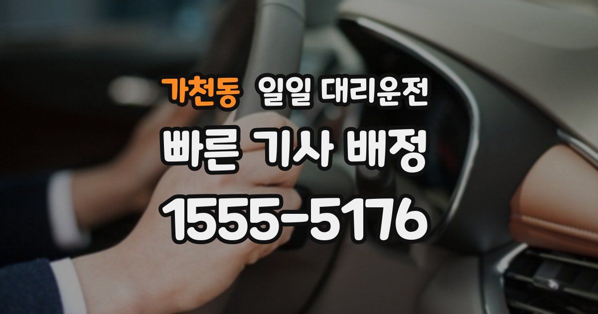 가천동 일일 대리운전