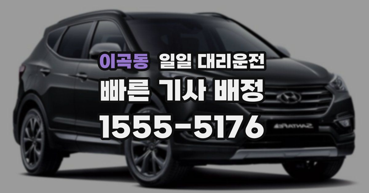 이곡동 일일 대리운전