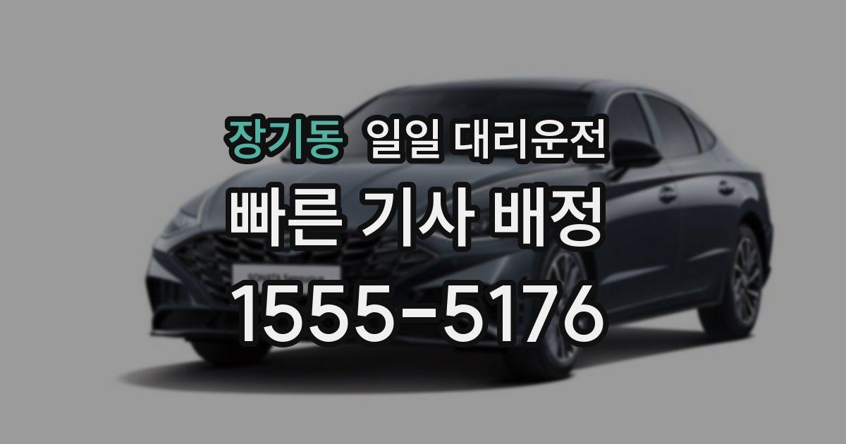 장기동 일일 대리운전